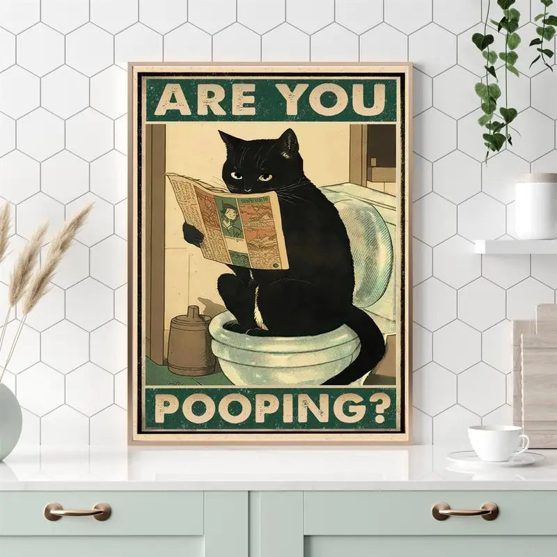 "Are You Pooping ?" Canvas (Waterproof & Funny Decoration)